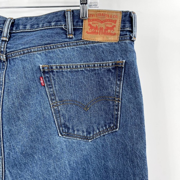 Levi's 505 REGULAR FIT MEN'S JEANS Medium Stonewash Non Stretch Size 44 x 32‎ - Picture 11 of 14